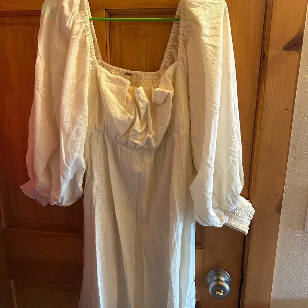 Free People “Cute like the Coast” Mini dress in Ivory NEW Size XL